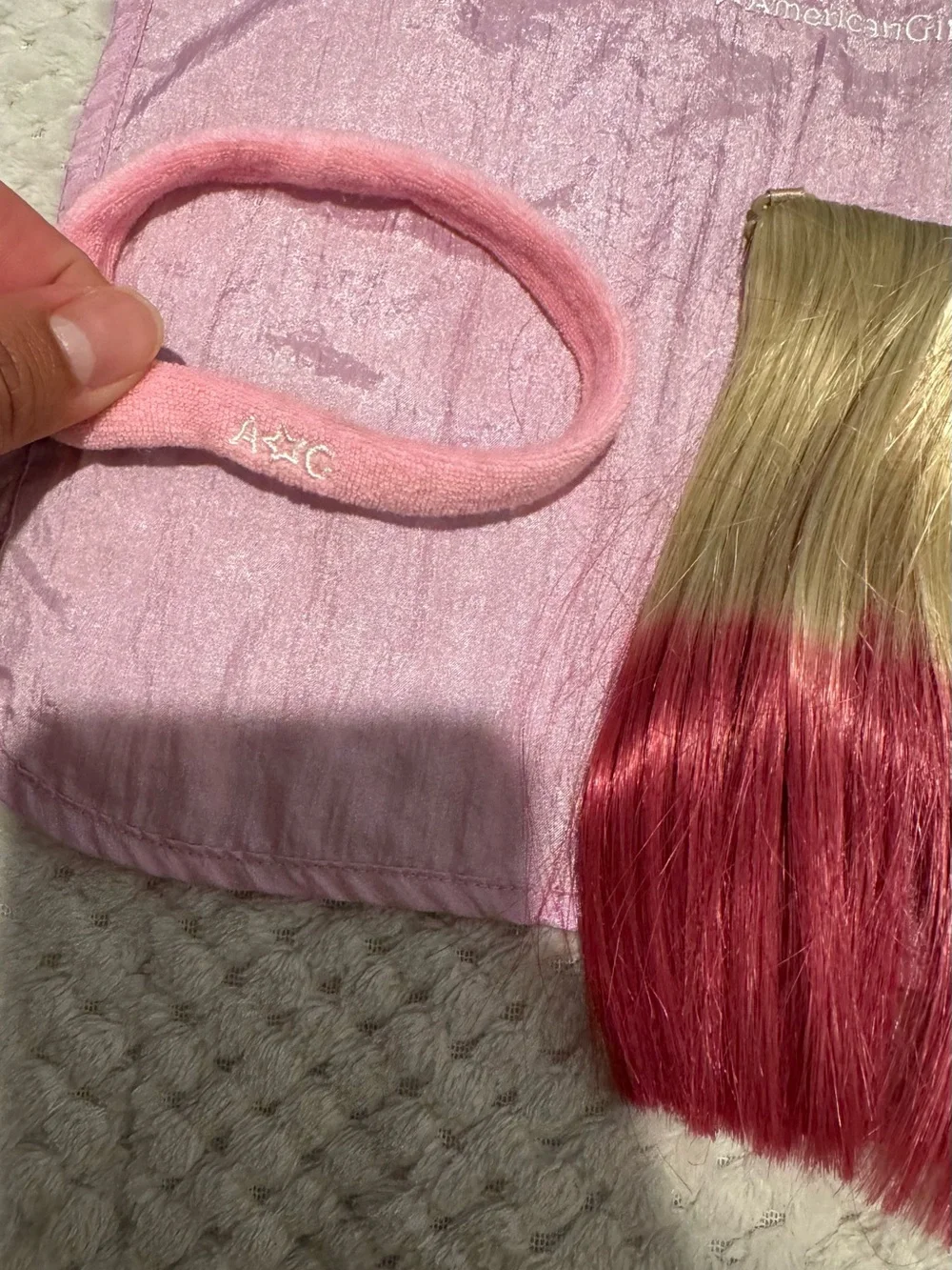 Authentic American Girl Doll Hair Care Salon Capes Brushes Clips Extension Lot